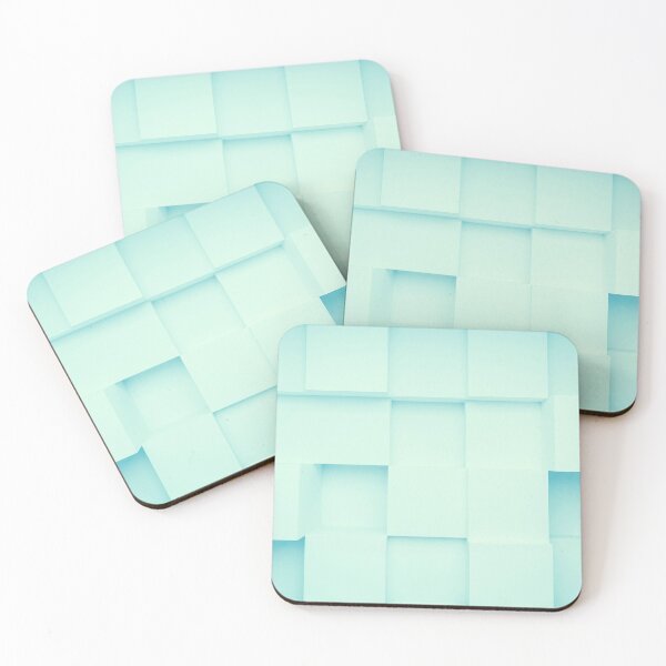 Item preview, 3D Cube Pattern – Light Blue Geometric Abstract Print designed and sold by BuckaBaby.