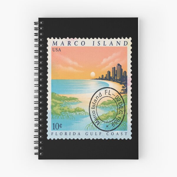 Item preview, Marco Island Florida Crescent Beach Luxury Coast Stamp Sticker designed and sold by stickercuffs.