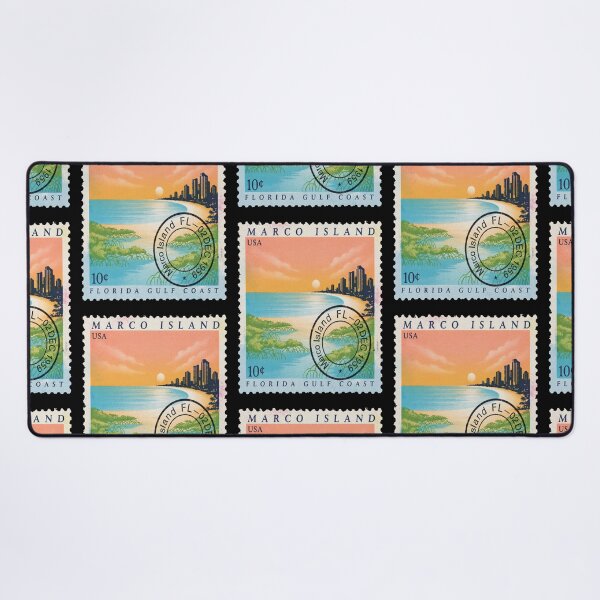 Item preview, Marco Island Florida Crescent Beach Luxury Coast Stamp Sticker designed and sold by stickercuffs.