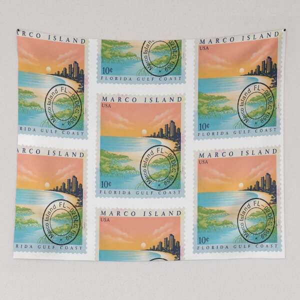 Item preview, Marco Island Florida Crescent Beach Luxury Coast Stamp Sticker designed and sold by stickercuffs.