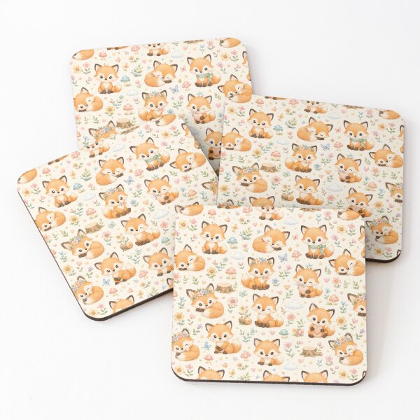 Item preview, Baby foxes designed and sold by Side Quest Co..