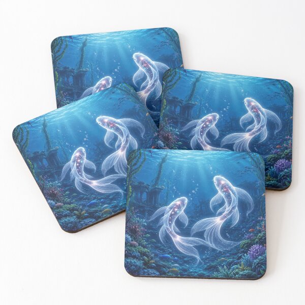 Item preview, Enchanted Koi Beneath Ocean Depths mouse pad  designed and sold by Designertanya.