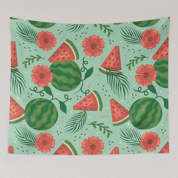Item preview, Watermelon and Flowers designed and sold by Crinkl.