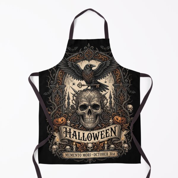 Item preview, Raven Skull Memento Mori Halloween Gothic Ornate Poster designed and sold by DarkOriginArts.