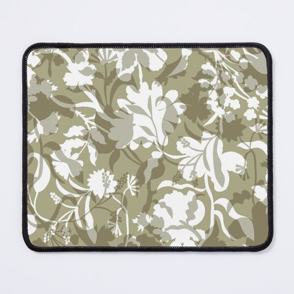 Item preview, Veiled flora - olive beige designed and sold by Fabricatemyart.