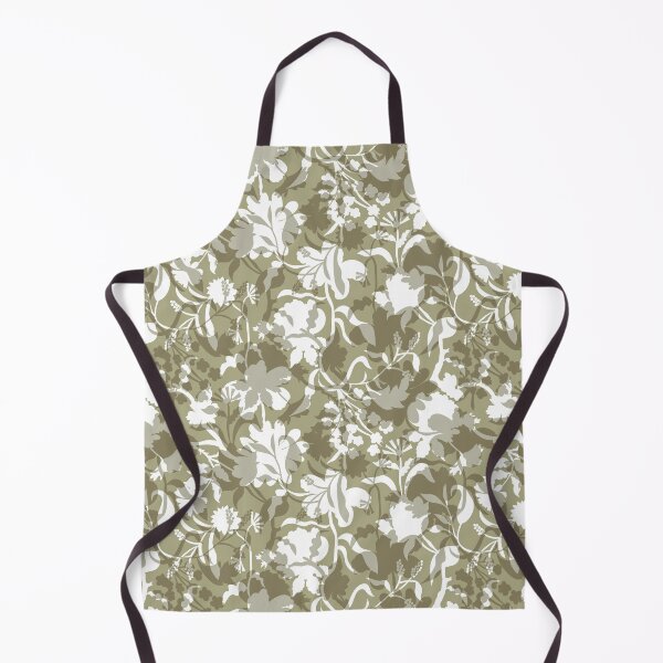 Item preview, Veiled flora - olive beige designed and sold by Fabricatemyart.