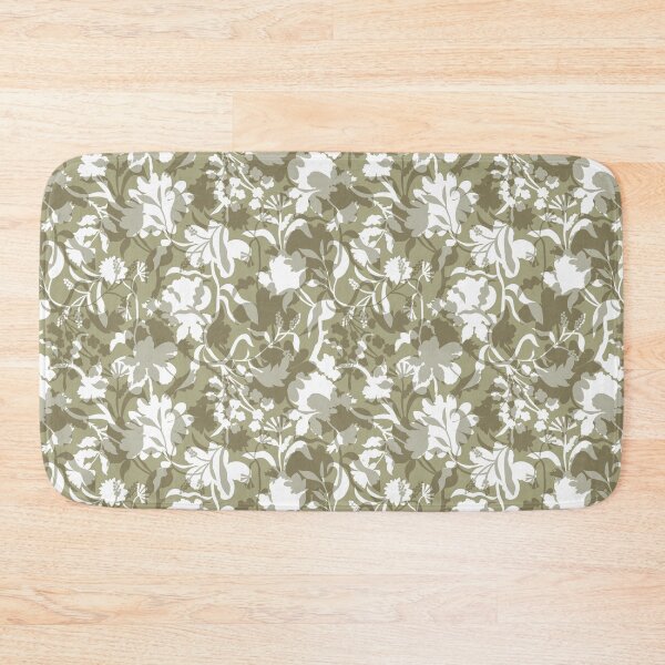 Item preview, Veiled flora - olive beige designed and sold by Fabricatemyart.