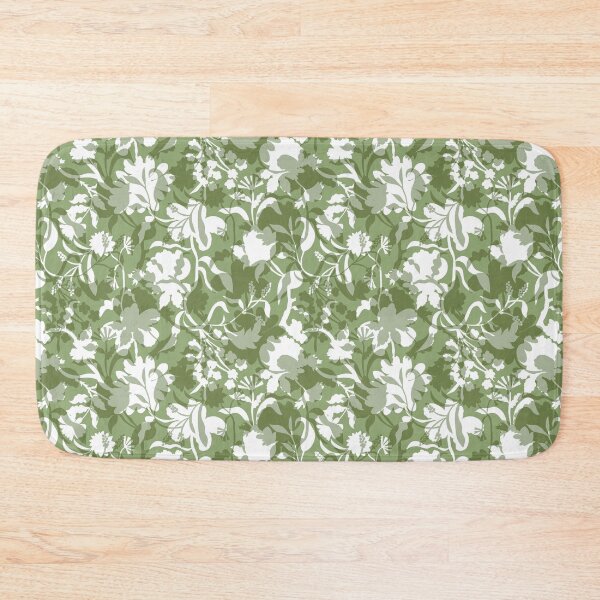 Item preview, Veiled flora - moss green designed and sold by Fabricatemyart.