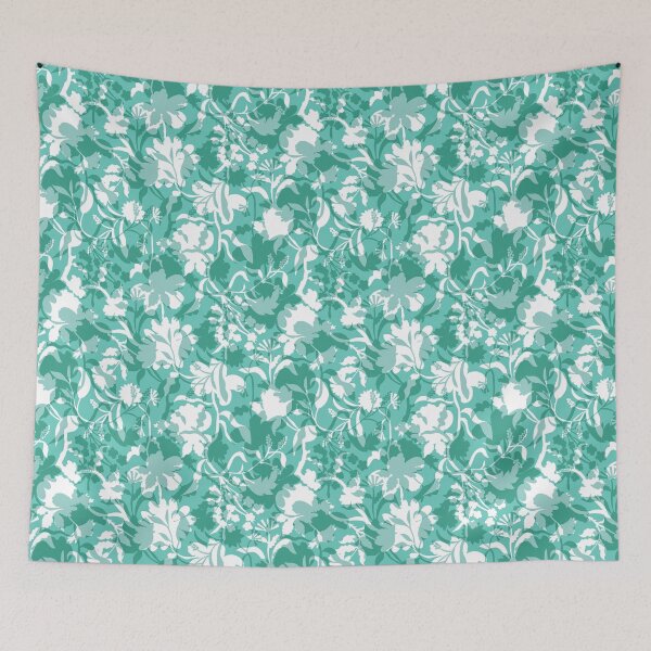 Item preview, Veiled flora - Minty Teal designed and sold by Fabricatemyart.