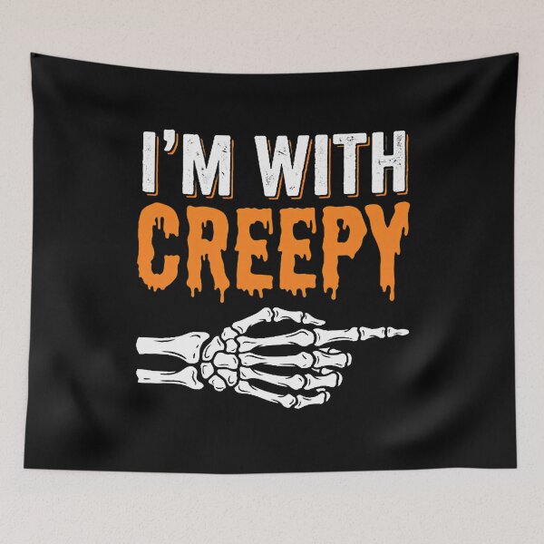 Item preview, I'm-With-Creepy-Halloween-Spooky-Lover-Skeleton-Gift designed and sold by w66aboo.