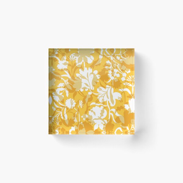 Item preview, Veiled flora - golden yellow designed and sold by Fabricatemyart.