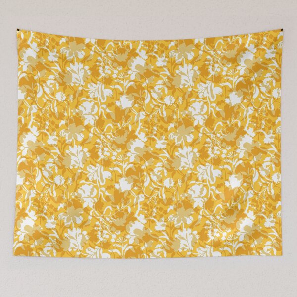 Item preview, Veiled flora - golden yellow designed and sold by Fabricatemyart.