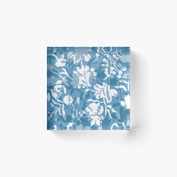 Item preview, Veiled flora - Glacier Blue designed and sold by Fabricatemyart.