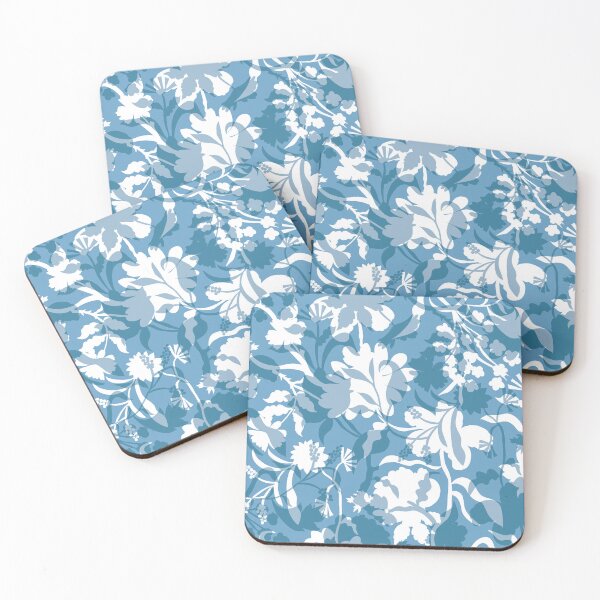 Item preview, Veiled flora - Glacier Blue designed and sold by Fabricatemyart.