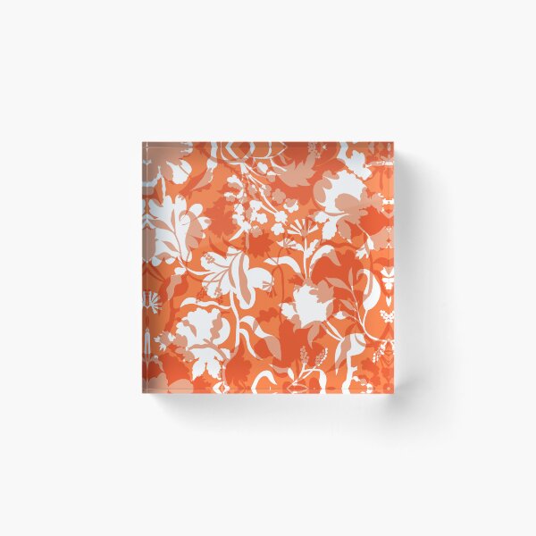 Item preview, Veiled flora - Fiery Orange designed and sold by Fabricatemyart.