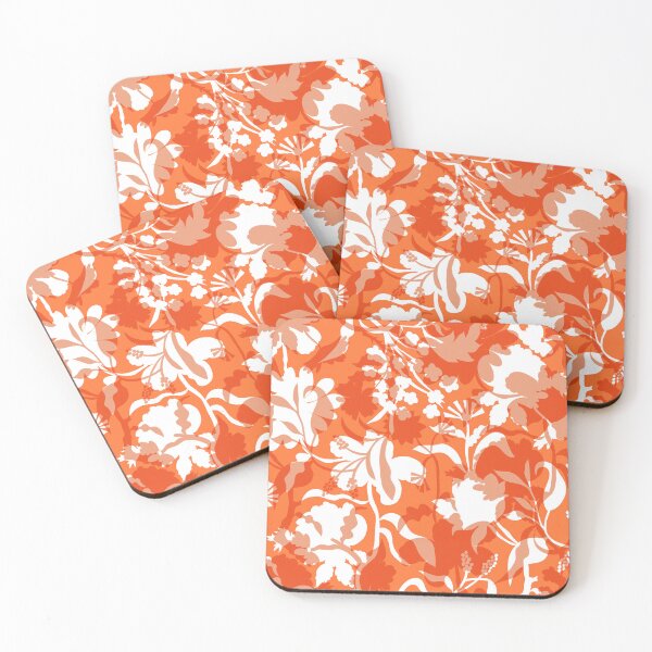Item preview, Veiled flora - Fiery Orange designed and sold by Fabricatemyart.
