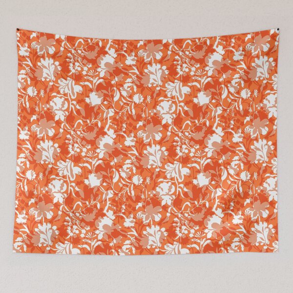Item preview, Veiled flora - Fiery Orange designed and sold by Fabricatemyart.