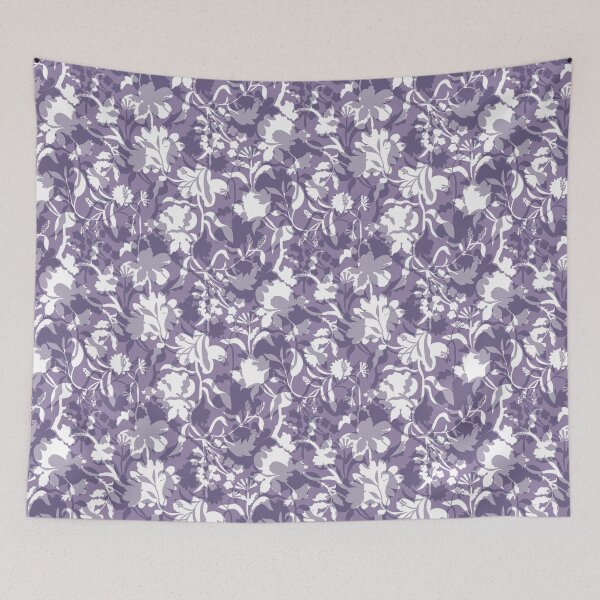 Item preview, Veiled flora - dusty violet designed and sold by Fabricatemyart.