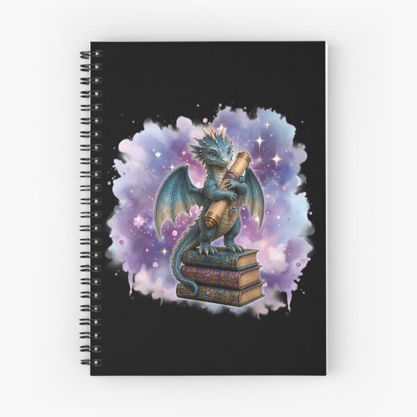 Item preview, Tiny Dragon Hugging A Magic Scroll designed and sold by Karen Wood.