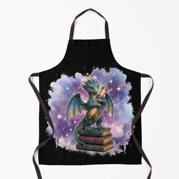 Item preview, Tiny Dragon Hugging A Magic Scroll designed and sold by Karen Wood.