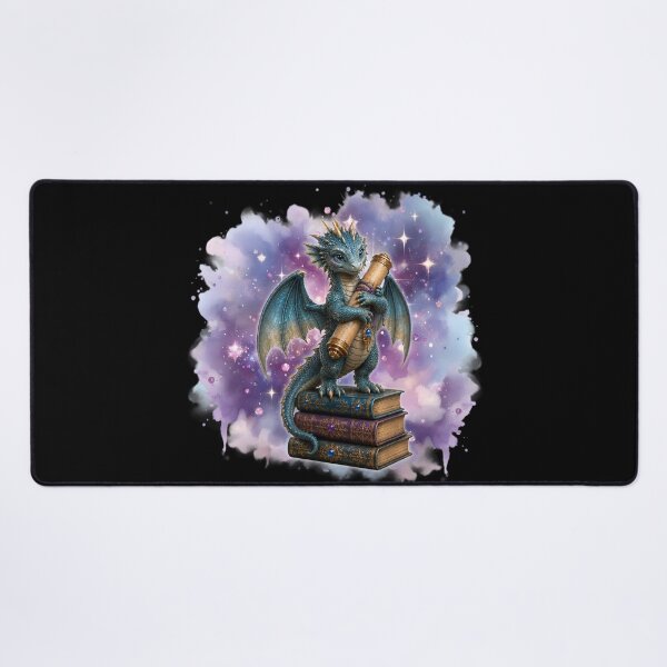 Item preview, Tiny Dragon Hugging A Magic Scroll designed and sold by Karen Wood.