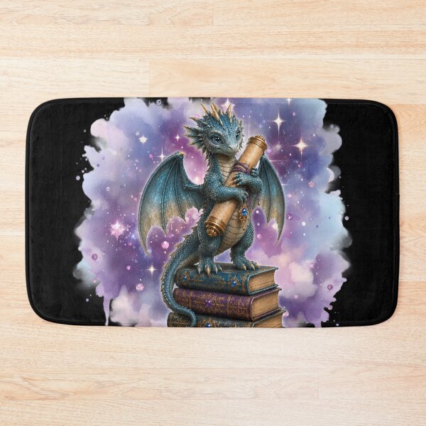 Item preview, Tiny Dragon Hugging A Magic Scroll designed and sold by Karen Wood.