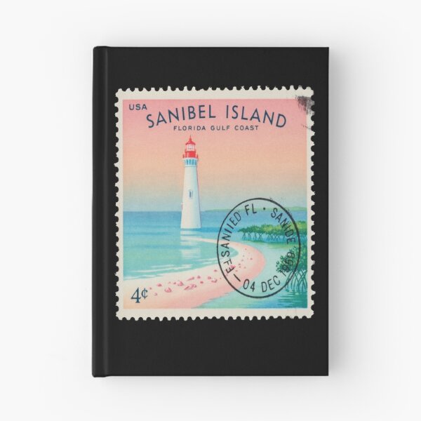 Item preview, Sanibel Island Florida Lighthouse Shell Coast Stamp Sticker designed and sold by stickercuffs.