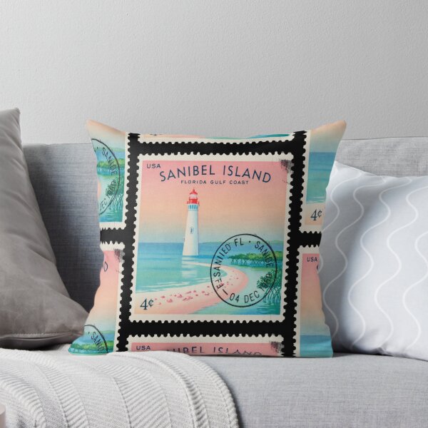 Item preview, Sanibel Island Florida Lighthouse Shell Coast Stamp Sticker designed and sold by stickercuffs.