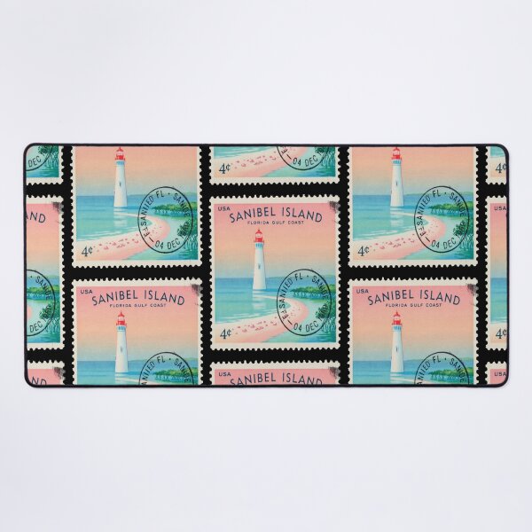 Item preview, Sanibel Island Florida Lighthouse Shell Coast Stamp Sticker designed and sold by stickercuffs.