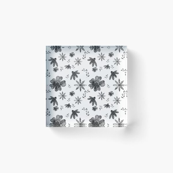 Item preview, Black and White Floral Seamless Design designed and sold by Cato Designs.
