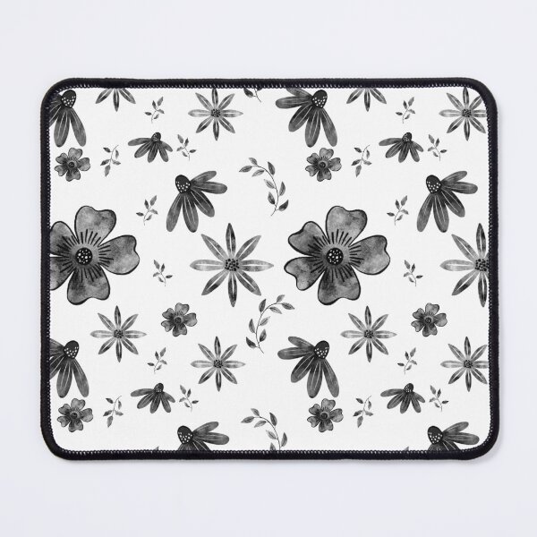Item preview, Black and White Floral Seamless Design designed and sold by Cato Designs.