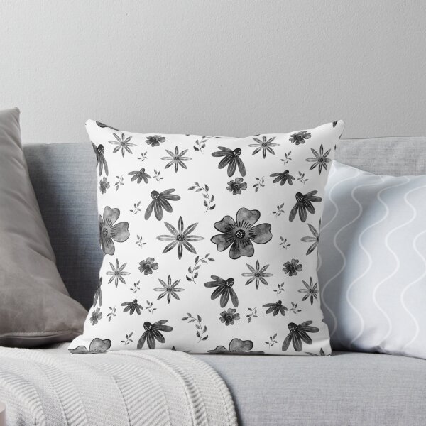 Item preview, Black and White Floral Seamless Design designed and sold by Cato Designs.
