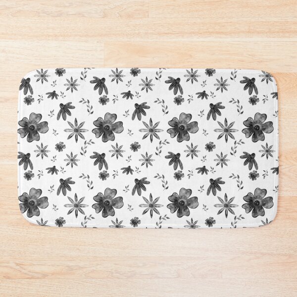 Item preview, Black and White Floral Seamless Design designed and sold by Cato Designs.