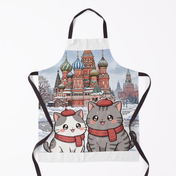Item preview, Kawaii Cats Red Square Moscow - Freda and Junior Russia Travel designed and sold by MAISON SYLVIE.
