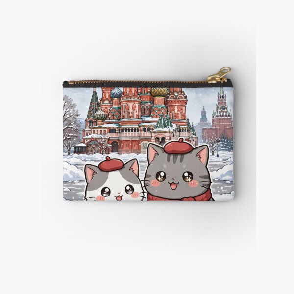 Item preview, Kawaii Cats Red Square Moscow - Freda and Junior Russia Travel designed and sold by MAISON SYLVIE.