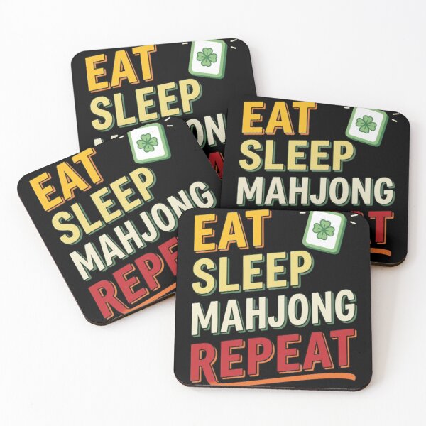 Item preview, Eat Sleep Mahjong Repeat Mahjong Player Hobby designed and sold by w66aboo.