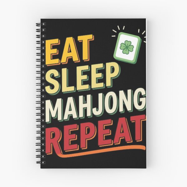 Item preview, Eat Sleep Mahjong Repeat Mahjong Player Hobby designed and sold by w66aboo.