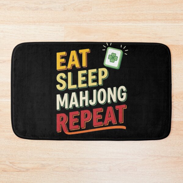Item preview, Eat Sleep Mahjong Repeat Mahjong Player Hobby designed and sold by w66aboo.