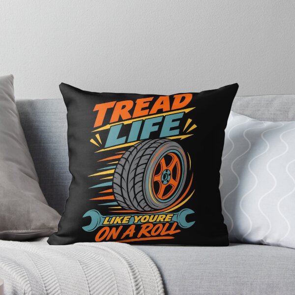 Item preview, Tread Life Like You're On A Roll - Funny Mechanic Car Pun designed and sold by TeeTimeTreasure.