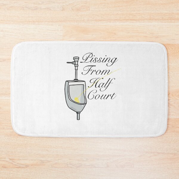 Item preview, Pissing From Half Court Funny Urinal Meme designed and sold by The Soapiest Goat.