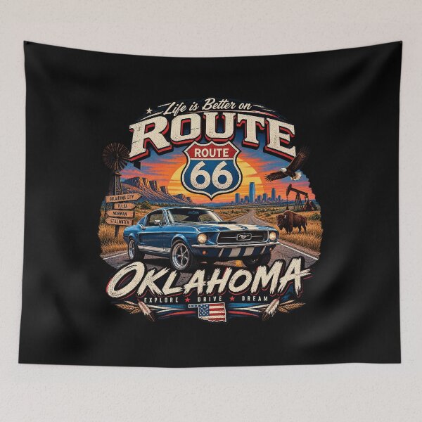 Item preview, Vintage Route 66 Oklahoma Road Trip designed and sold by CinderMile.