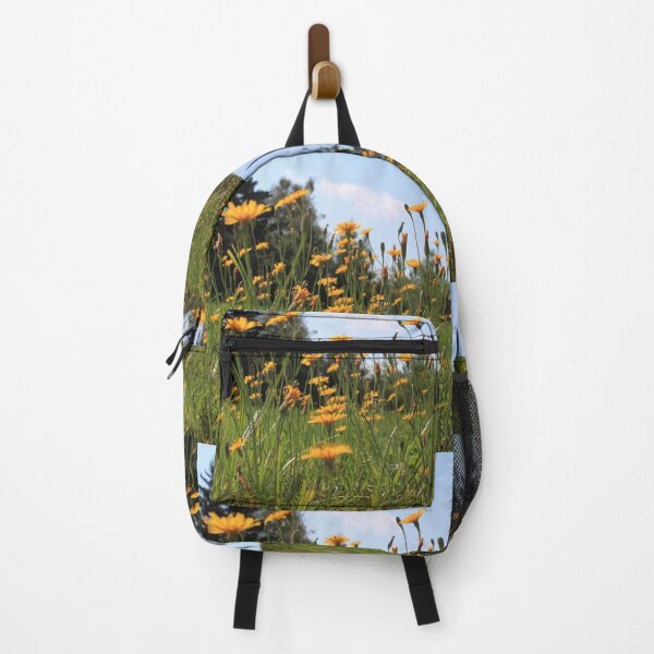 Item preview, Yellow wildflowers meadow in blue sky designed and sold by naturematters.