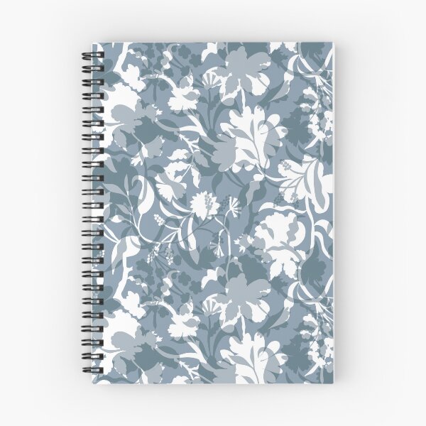 Item preview, Veiled flora - Slate Blue Grey designed and sold by Fabricatemyart.