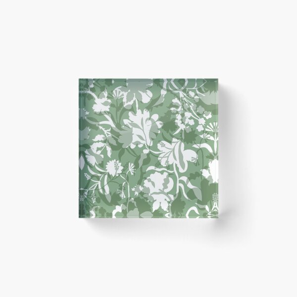 Item preview, Veiled flora - sage green designed and sold by Fabricatemyart.
