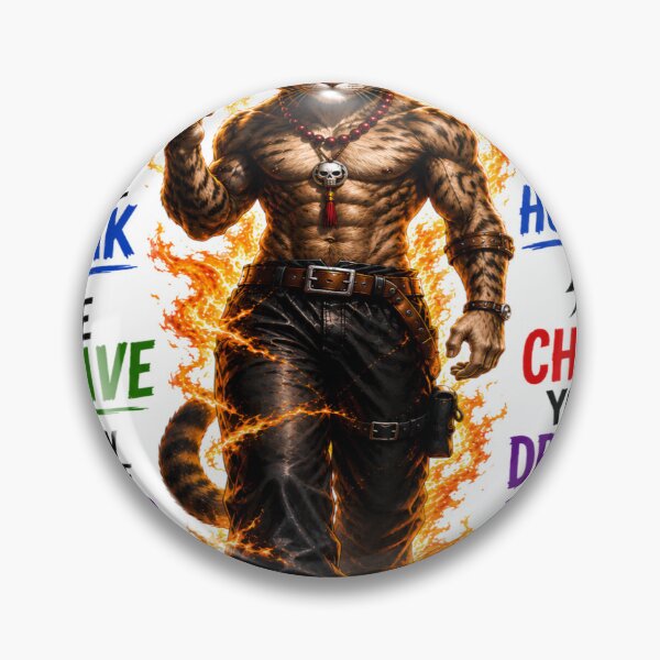 Item preview, Be Strong, Stay Focused – Fierce Fire Cat Motivational Streetwear designed and sold by abdlhakim taoufik.