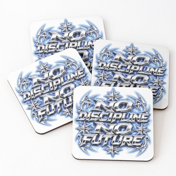 Item preview, No Discipline No Future Y2K Chrome Cyberpunk designed and sold by BobbyTee Merch.