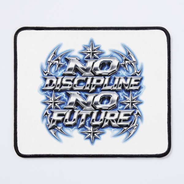 Item preview, No Discipline No Future Y2K Chrome Cyberpunk designed and sold by BobbyTee Merch.