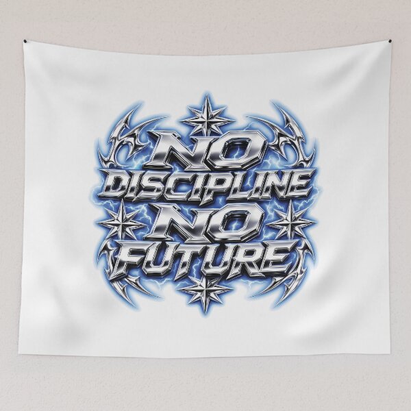 Item preview, No Discipline No Future Y2K Chrome Cyberpunk designed and sold by BobbyTee Merch.