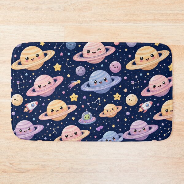 Item preview, Kawaii Saturns in a Starry Space designed and sold by Side Quest Co..