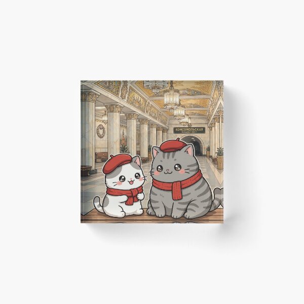 Item preview, Kawaii Cats Moscow Metro Komsomolskaya - Freda and Junior Russia Travel designed and sold by MAISON SYLVIE.